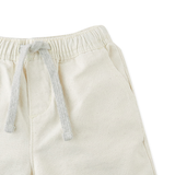 Baby Boy Huey Garterized Shorts With Drawcords - Off White
