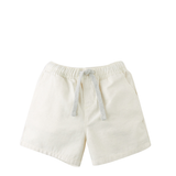 Baby Boy Huey Garterized Shorts With Drawcords - Off White