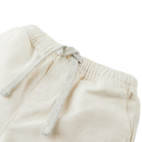 Baby Boy Huey Garterized Shorts With Drawcords - Off White