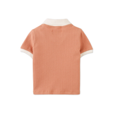 Baby Boy Samuel Continuous Collar Polo Tee - Tan