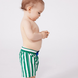 Baby Boy Stripe Swim Shorts - Green Multi