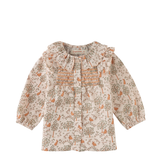 Baby Girl Carrie Smocked Blouse With Petal Collar - Multicolor