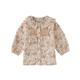Baby Girl Carrie Smocked Blouse With Petal Collar - Multicolor