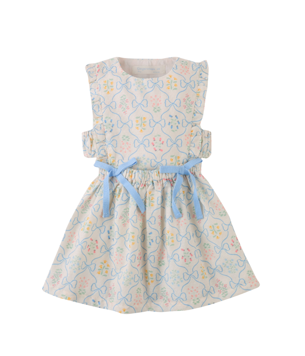 Baby Girl Kelsea Dress With Bows & Detachable Bodice Top - Multicolor