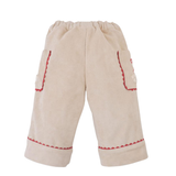 Baby Girl Nellie Straight Cut Pant Poodle Detail - Beige