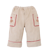 Baby Girl Nellie Straight Cut Pant Poodle Detail - Beige