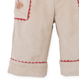 Baby Girl Nellie Straight Cut Pant Poodle Detail - Beige