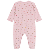 Baby Girl Velour Front Snap Floral Footie - Pink Multi