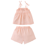 Baby Girl Hinata Embroidered Empire Tunic Blouse & Short - Peach