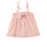 Baby Girl Hinata Embroidered Empire Tunic Blouse & Short - Peach