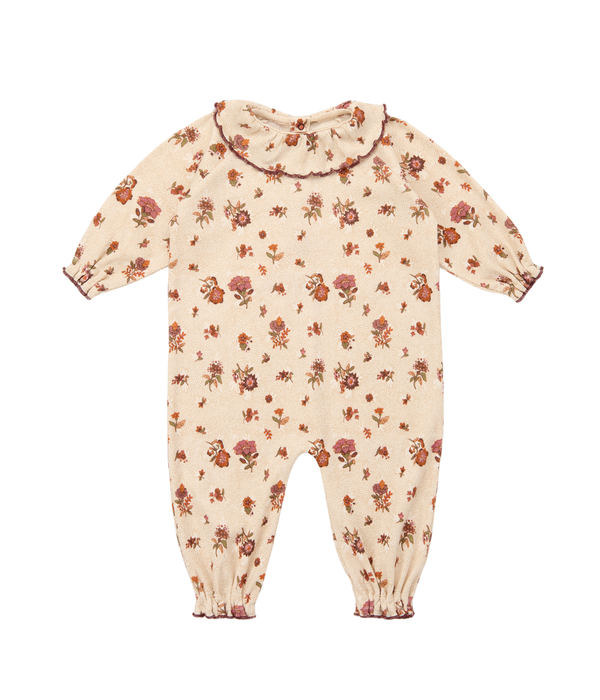 Baby Pierrot Onesie - String/Antique Rose Holyoke Floral