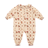Baby Pierrot Onesie - String/Antique Rose Holyoke Floral