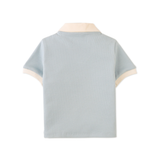 Baby Boy Samuel Continuous Collar Polo Tee - Blue