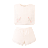 Baby Girl Sharpay Embroidered Blouse & Shorts Set - Off White