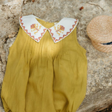 Baby Sofia Romper - Chartreuse