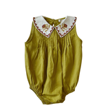 Baby Sofia Romper - Chartreuse