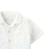 Baby Boy Timothy Embroidered Camp Collar Shirt - White