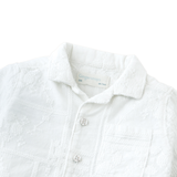 Baby Boy Timothy Embroidered Camp Collar Shirt - White