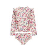 Bathing Set Yanika Recycled Swimsuit Fabric - Cream Floral Haven