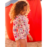 Bathing Set Yanika Recycled Swimsuit Fabric - Cream Floral Haven