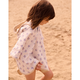 Beach Cape Mael Printed Cotton Voile - Cream Flower Dunes