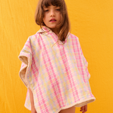 Beach Cape Mael Printed Cotton Voile - Pink Island Checks