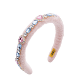 Bedazzled Fuzzy Pink Headband