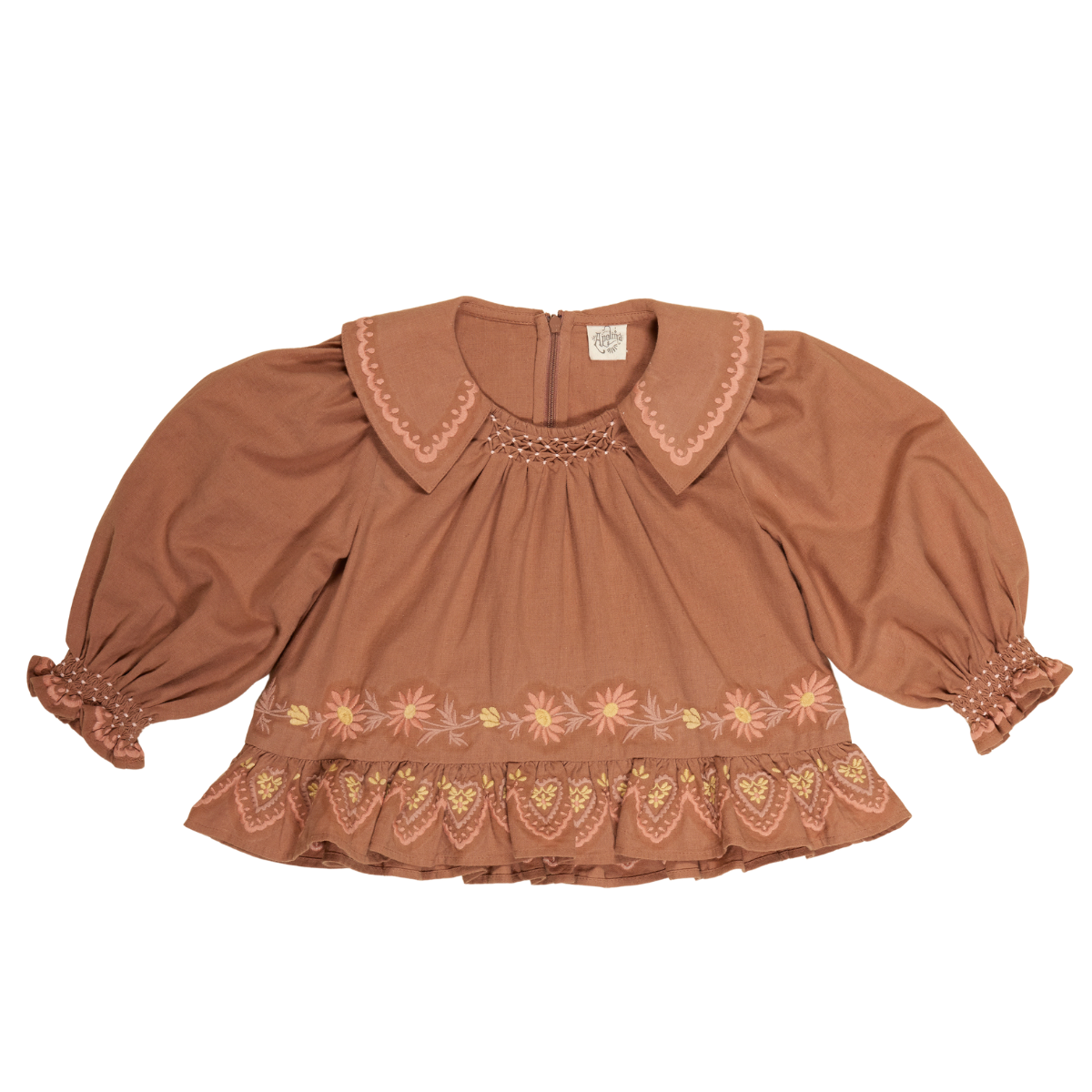 Apolina Bettina Blouse - Chocolate 3-5Y 【公式通販】 Apolina Bettina Blouse - Chocolate 3-5Y 【公式通販】