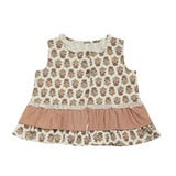 Bonnie Blouse Jaipur Floral in Tea Rose