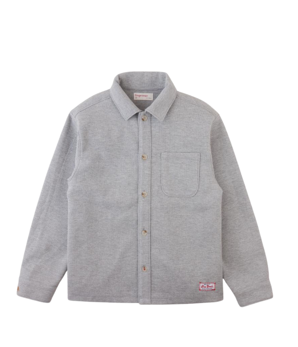 Boy Alessandro Waffle Knit Shirt With - Gray
