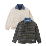 Boy Anthony Reversible Jacket In Plaid And Sherpa - Multicolor