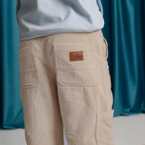 Boy Carmine Corduroy Utility Pants - Beige