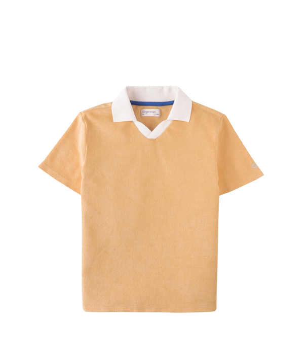 Boy Damian Towel Terry Polo Shirt - Orange