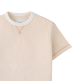 Boy Gunther Ringer Tee With Contrast V-Spreader - Beige