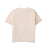 Boy Gunther Ringer Tee With Contrast V-Spreader - Beige
