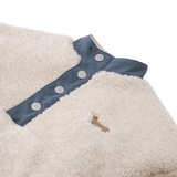 Boy Nicky Sherpa Pullover With Chest Dachshund Embroidery - Off White
