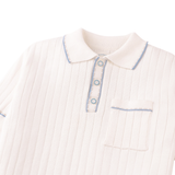 Boy Reiner Polo Shirt With Stripe Tipping Accents - Off White