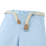 Boy Sam Regular Fit Bedford Cord Shorts With Braided Cotton Belt - Blue