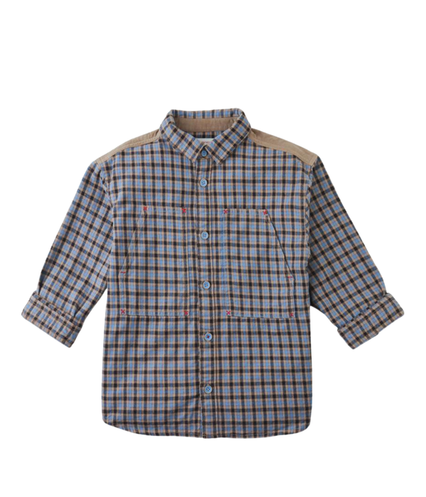 Boy Zeno Checkered Woven Workshirt - Multicolor