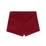 Burgundy Corduroy Short Baby Pants