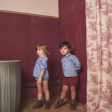 Burgundy Corduroy Short Baby Pants