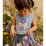 Camisole Albane Cotton Voile - Stone Blue