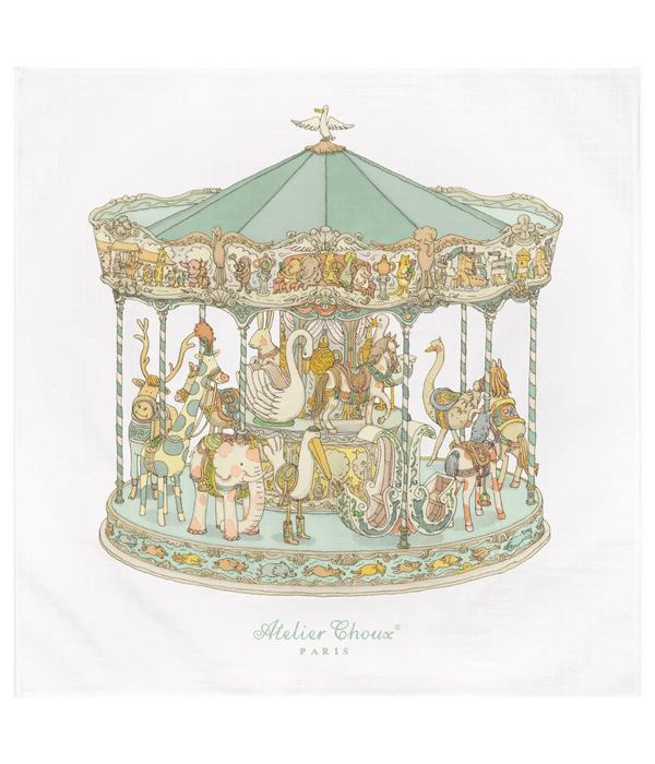 Carré Swaddle – Carousel Green