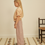 Casey 70's All Over Embroidery Jean - Lilac