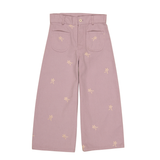Casey 70's All Over Embroidery Jean - Lilac