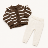 Ecru Organic Knit Baby Pants