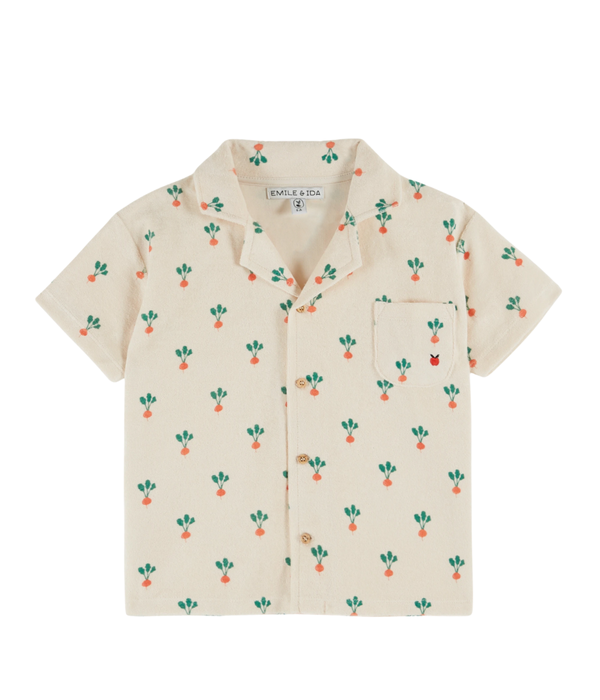 Chemise Imprimee Eponge - Radis Creme