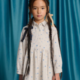 Girl Cornelia Shirt Dress With Floral Print - Off White