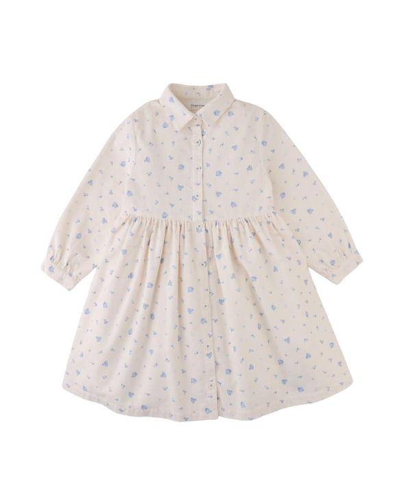 Girl Cornelia Shirt Dress With Floral Print - Off White