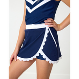 Court Skort - Navy Scalloped